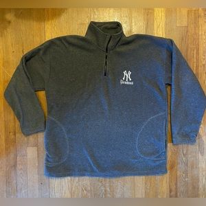 Vintage Adidas New York Yankees Gray 1/4 Zip Pullover Mens XL